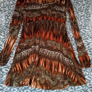 paisley print long sleeve top